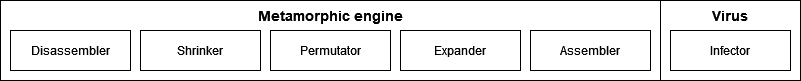 Structure of metamorphic code